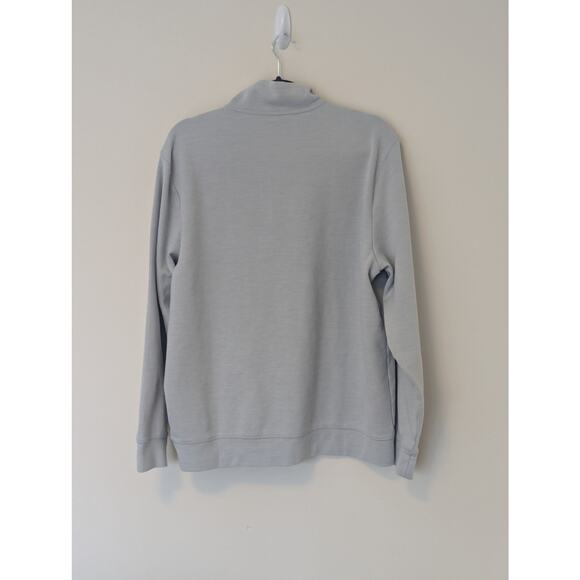 Vineyard Vines Men's Saltwater Quarter Zip Pullover Sweater in Granite L - Picture 2 of 8